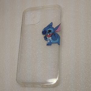 Clear Blue Cartoon Stitch Phone Case - Compatible Smartphone Accessory